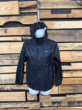 Marmot Black PreCip Eco Jacket - Youth Unisex Size Large